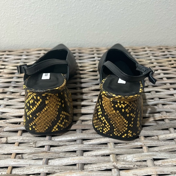Yuul Yie size 36, size 6 Black and Yellow Slingback Heels, unique, stylish, EUC - Picture 4 of 7